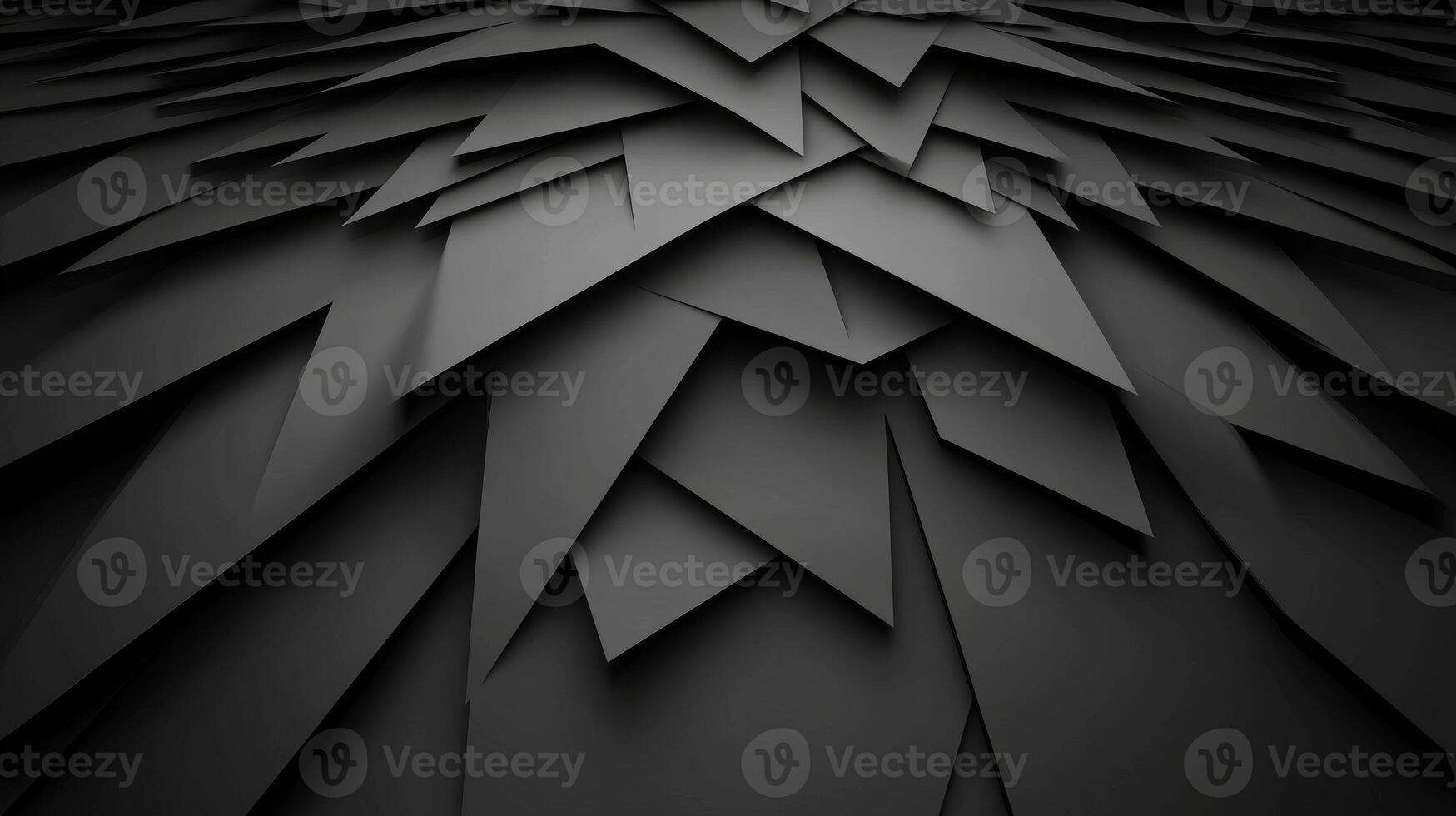 Detailed black paper layers creating a textured surface photo