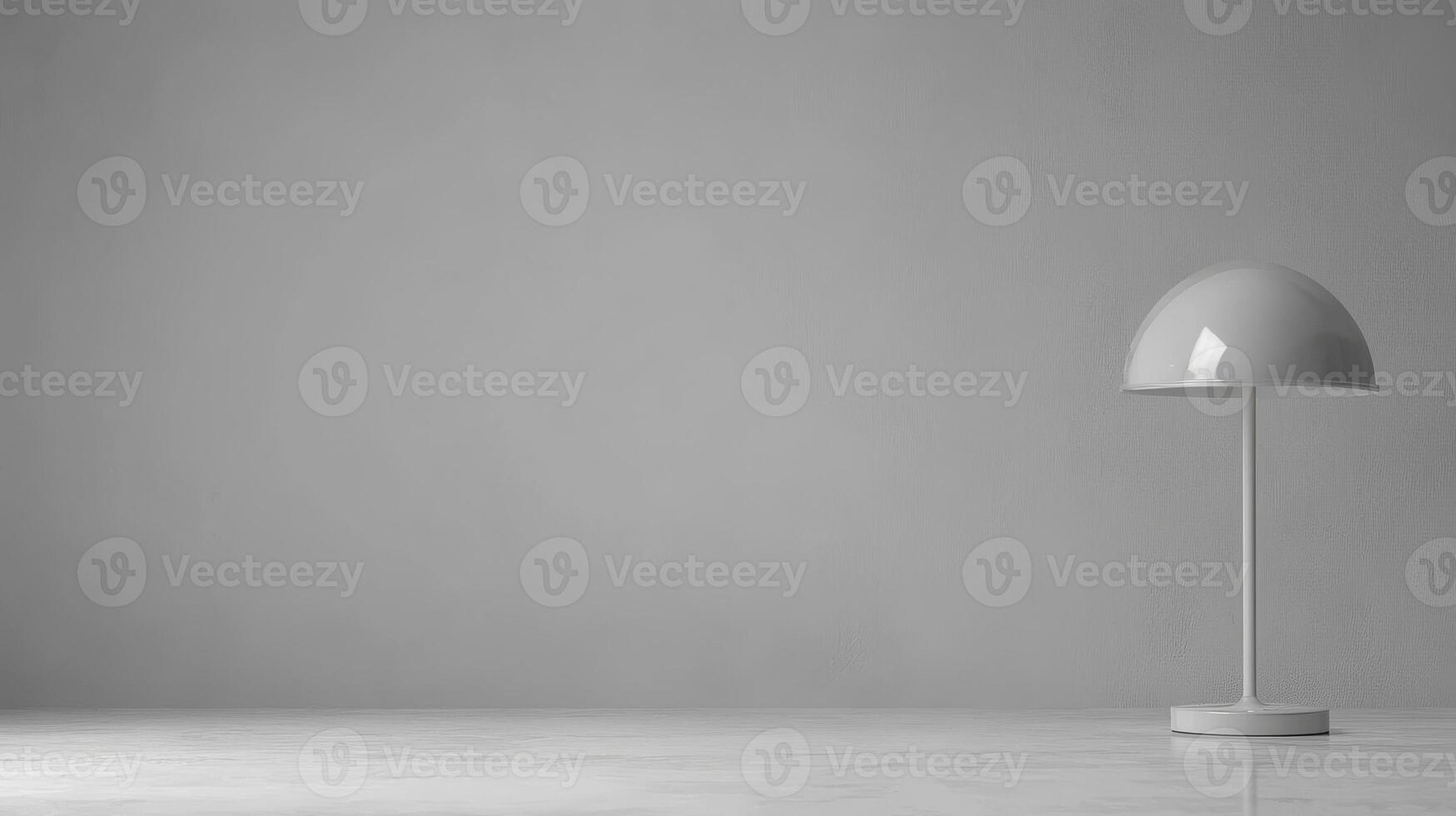 Elegant minimalist lamp on a smooth white surface in a modern setting photo