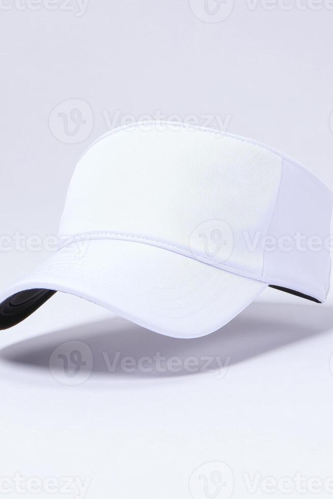 Stylish white visor ideal for outdoor activities and sports photo