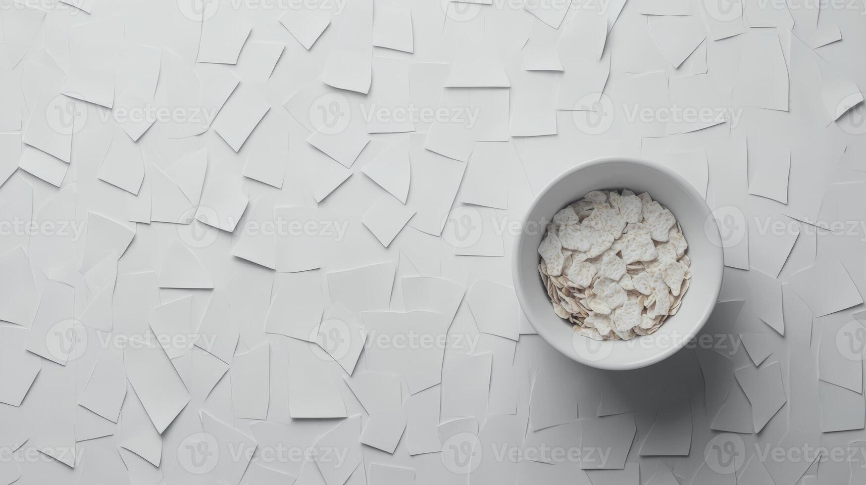 Unique textures create a minimalist display with rolled oats photo