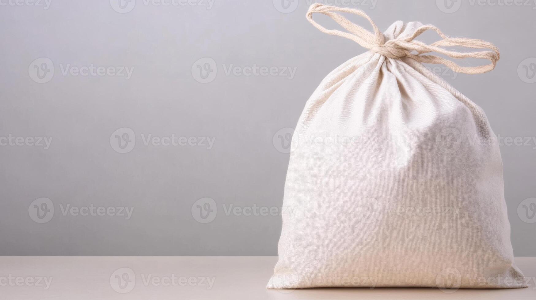 Simple cotton bag ready for various creative uses in home setting photo