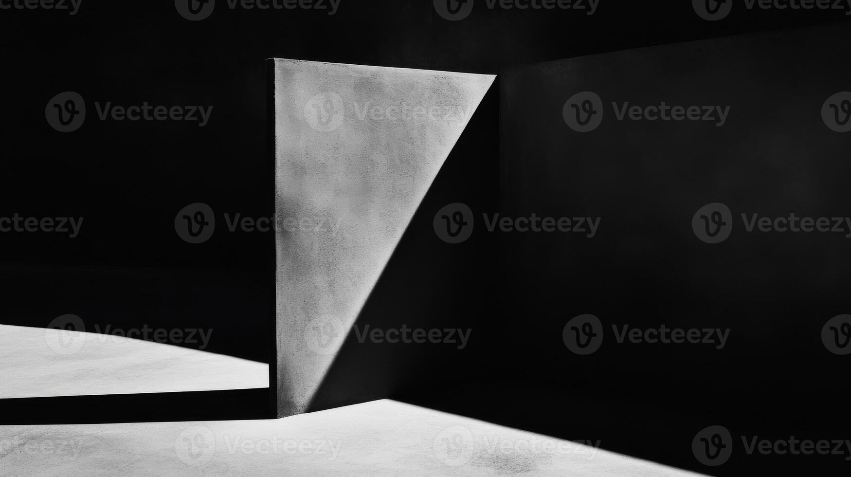 Light and shadow interplay in minimalist architectural space photo