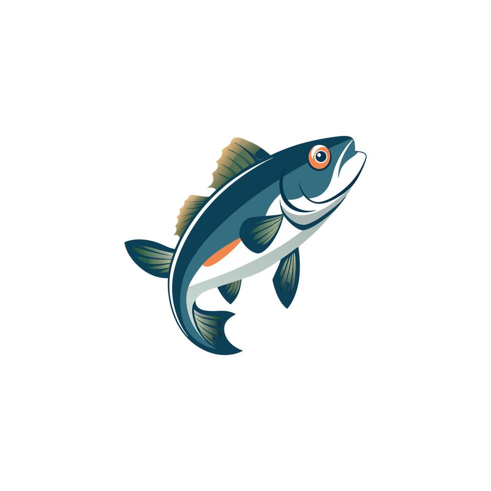 Deep Blue Majesty A Cod in Motion vector