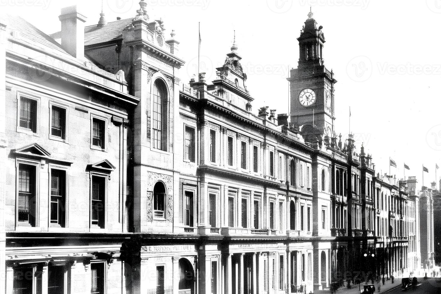 A timeless vintage black and white drawing, showcasing intricate details and classic artistic style, evoking a sense of nostalgia and history photo