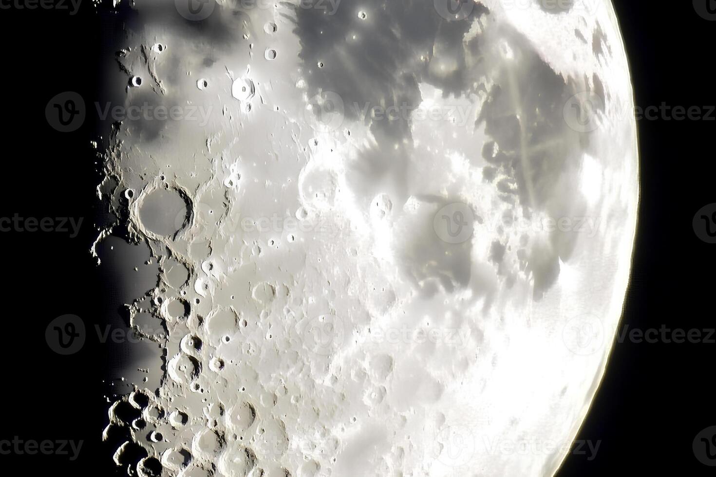 A stunning depiction of the Moon's surface with water droplets glistening, highlighting its unique texture and the celestial beauty of space. Elements provided by NASA photo