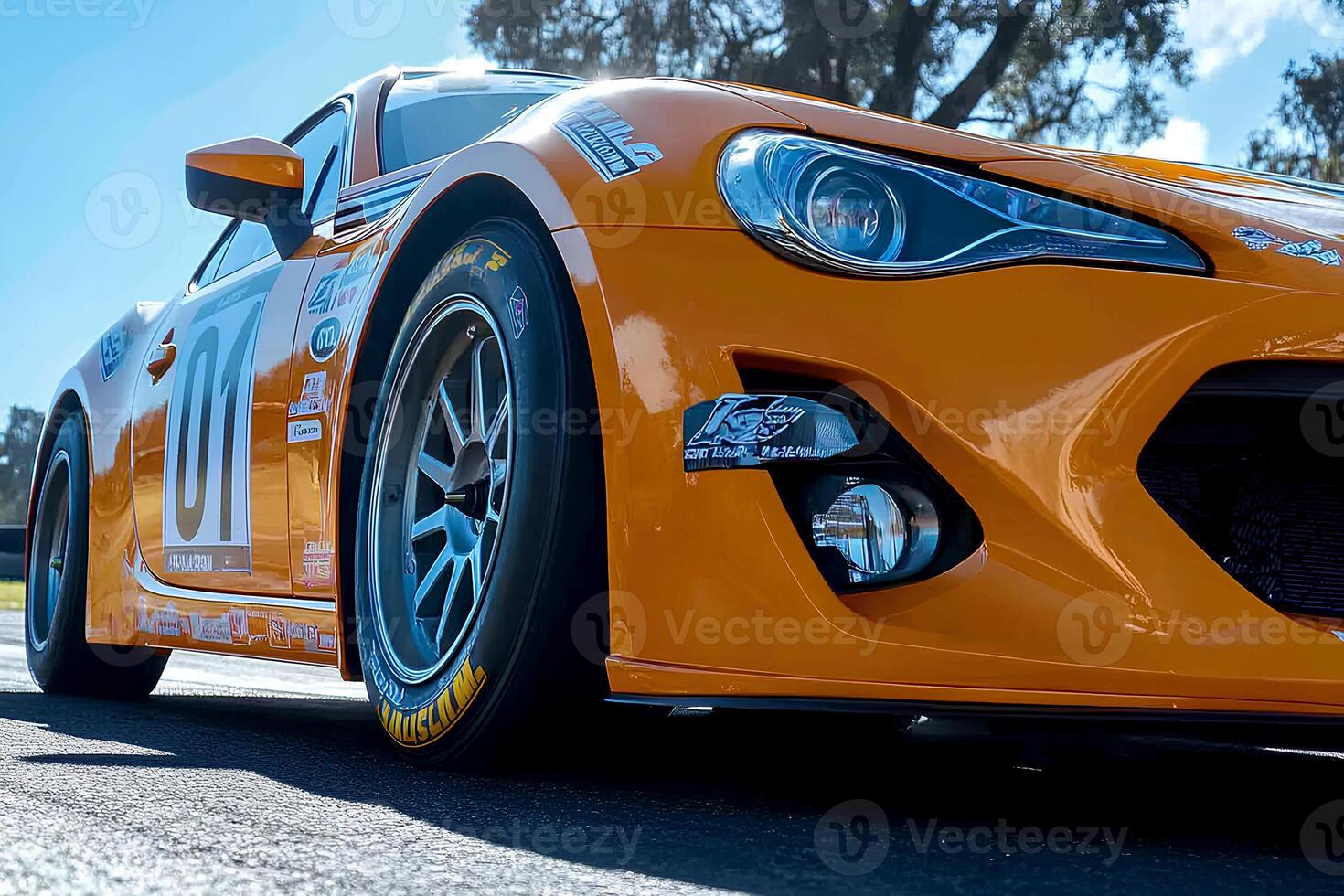 A high-performance race car on display at the San Jose Auto Show, showcasing its sleek design and advanced engineering in the heart of California photo