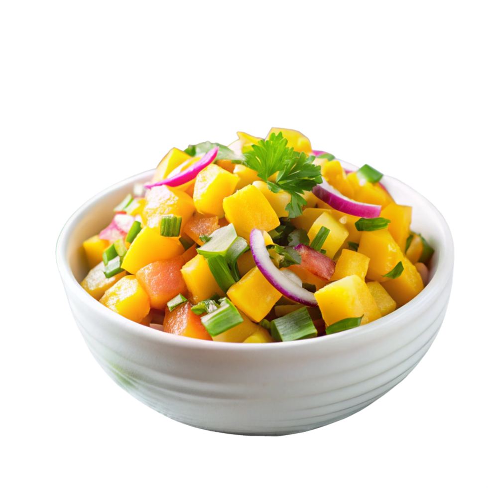mango fruit chat is isolated on transparent background png