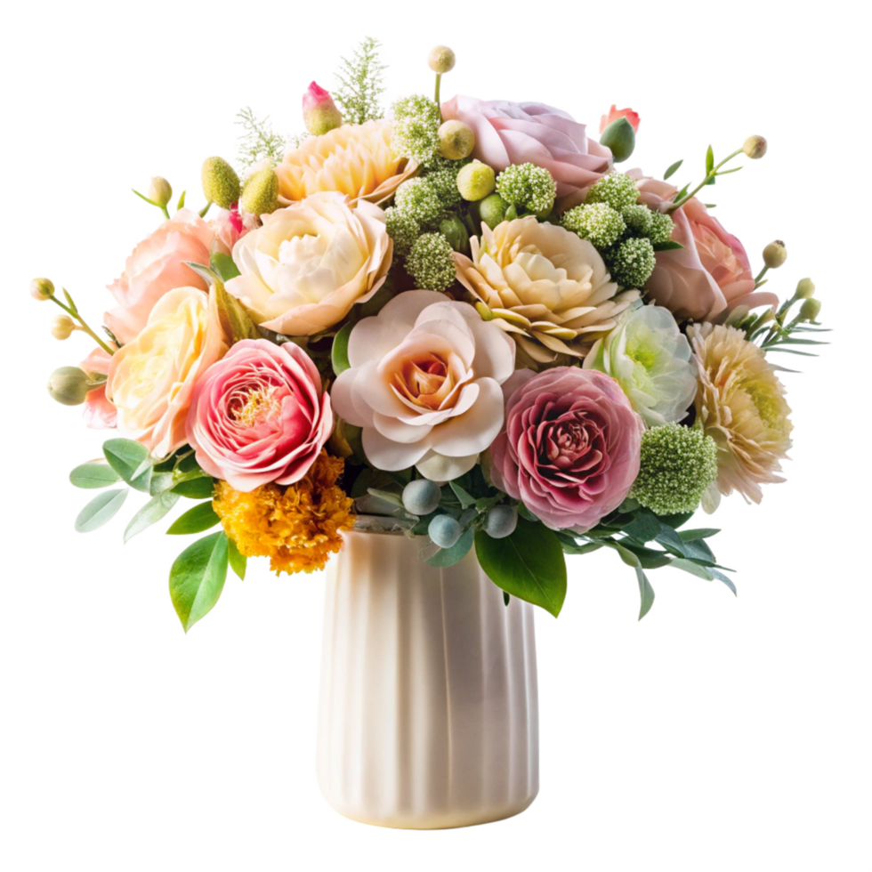Real Touch faux Flowers For Home Decoration is isolated on transparent background png