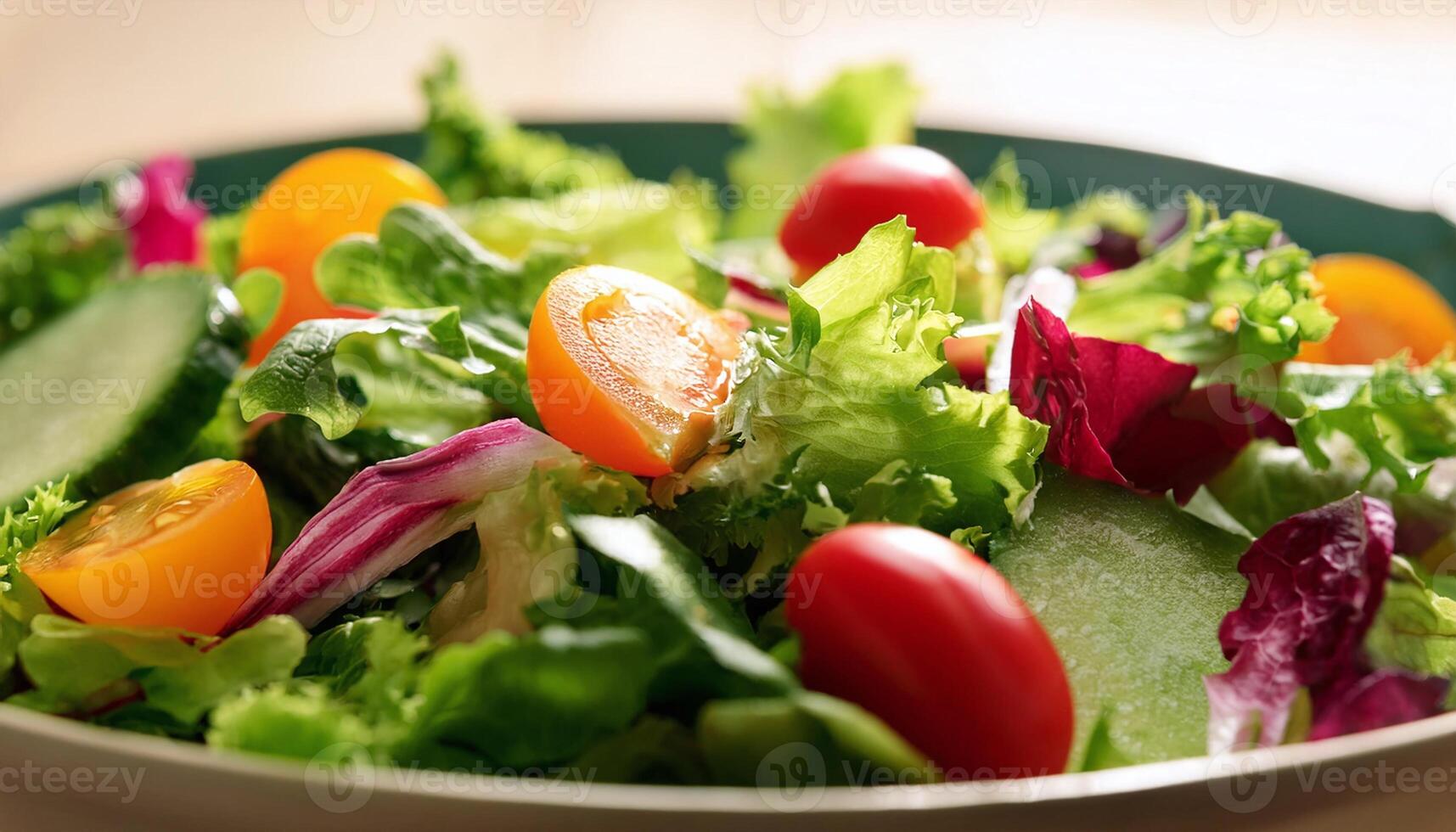 Freshness Green Salad with Vibrant Veggies photo