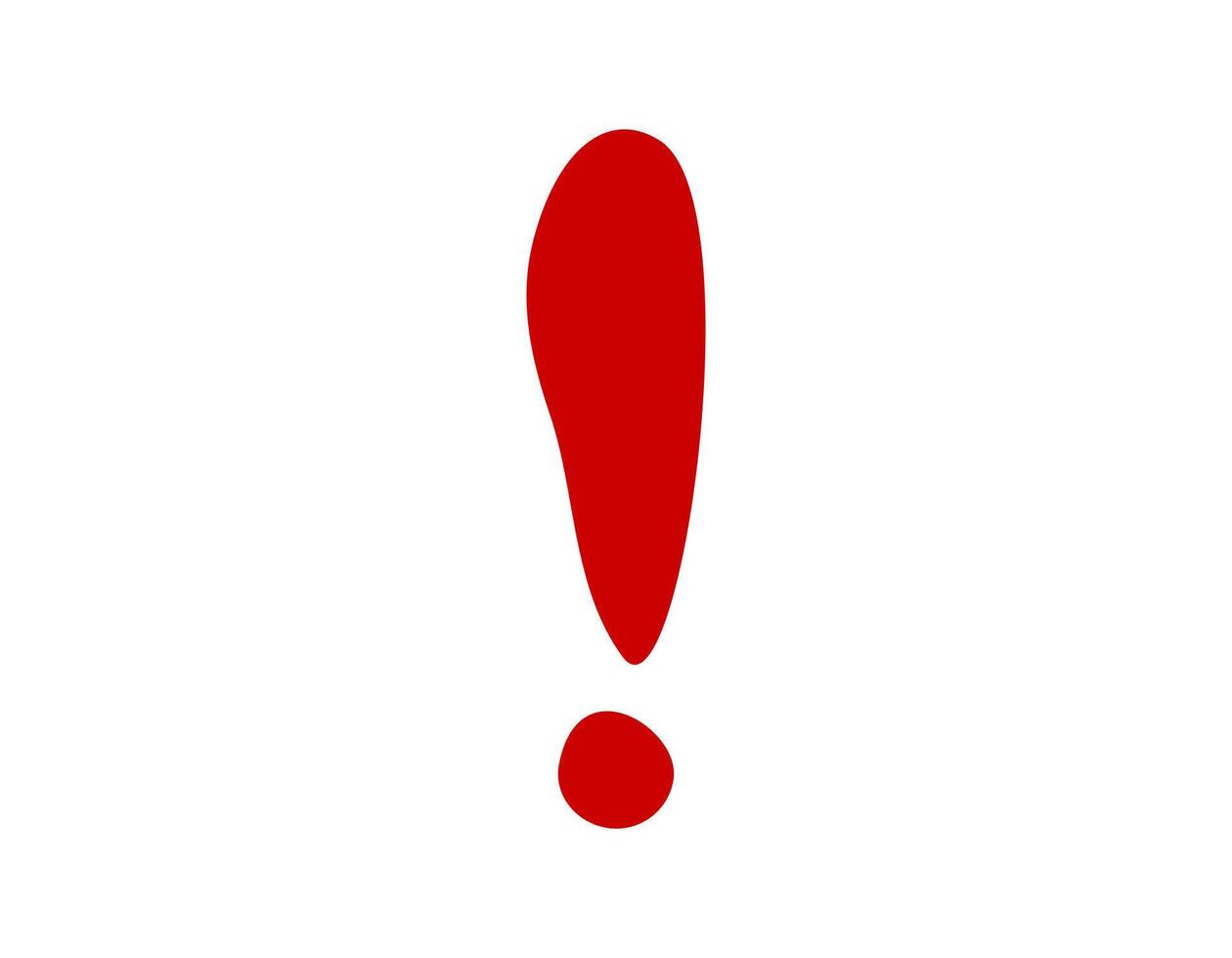 Red exclamation mark icon for alerts and warnings vector