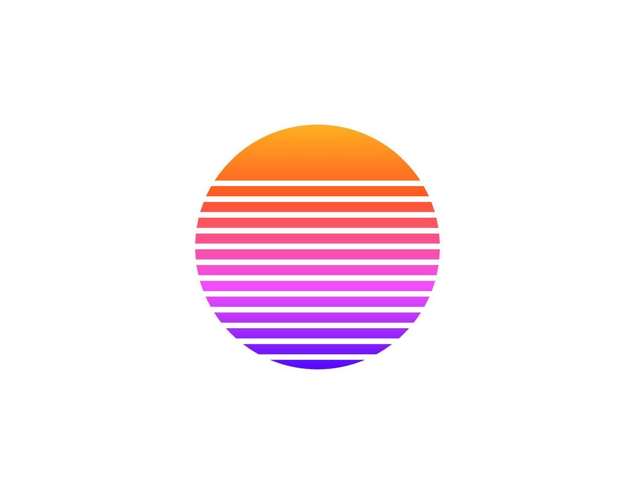 Retro sun with bright geometric design in eighties style vector