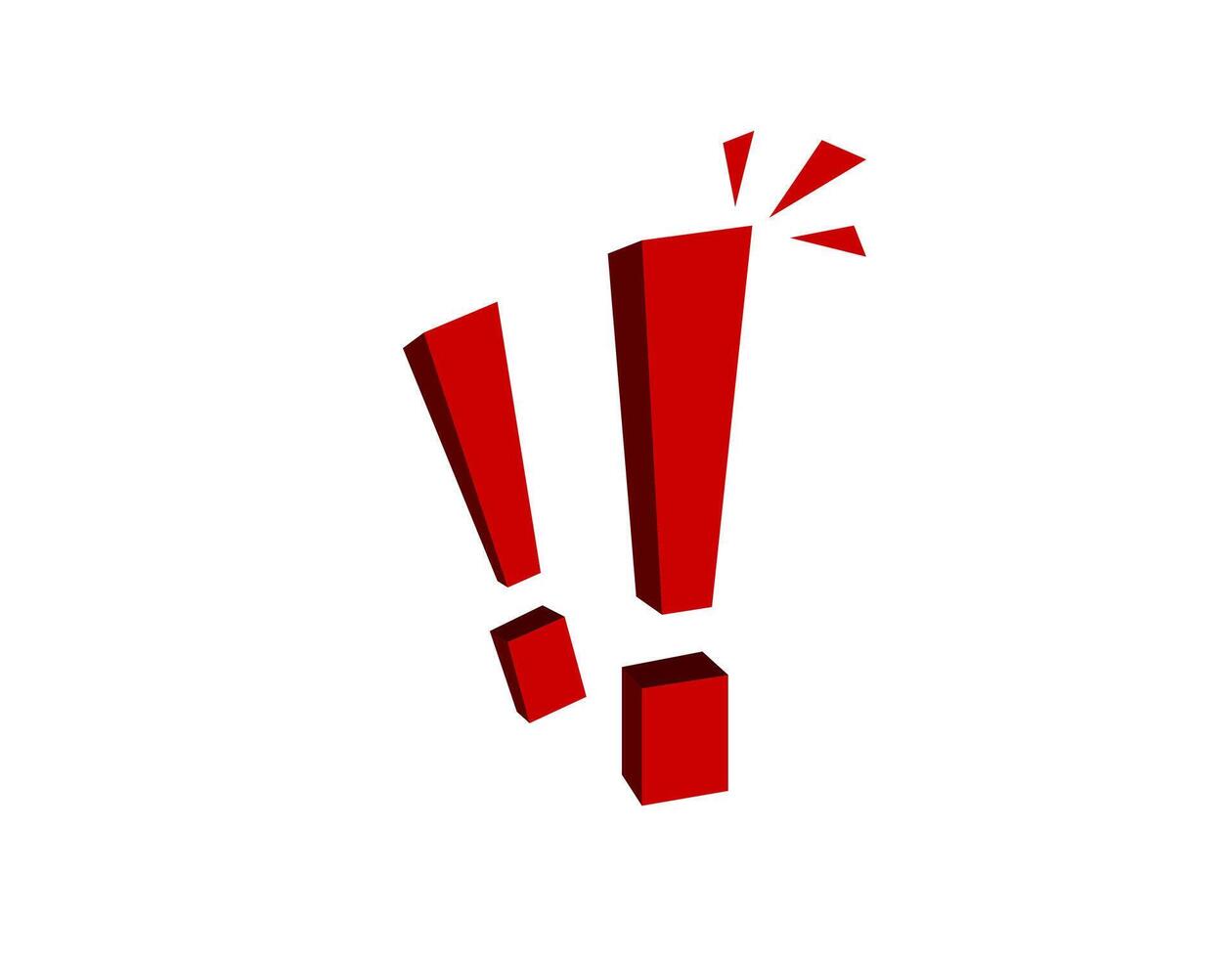 Red exclamation mark and interrobang symbols vector