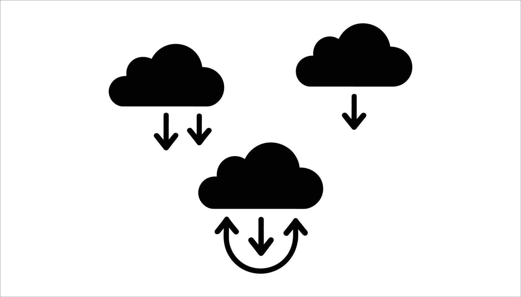 Cloud Computing Data Transfer Icon Download and Sync Symbol vector