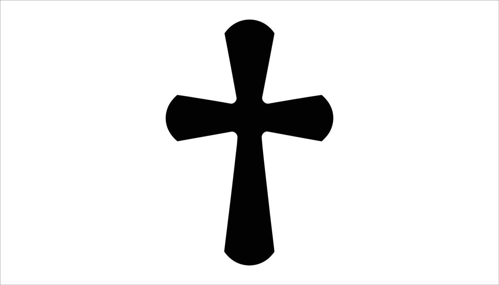 Religious Cross Icon Isolated on White Background vector