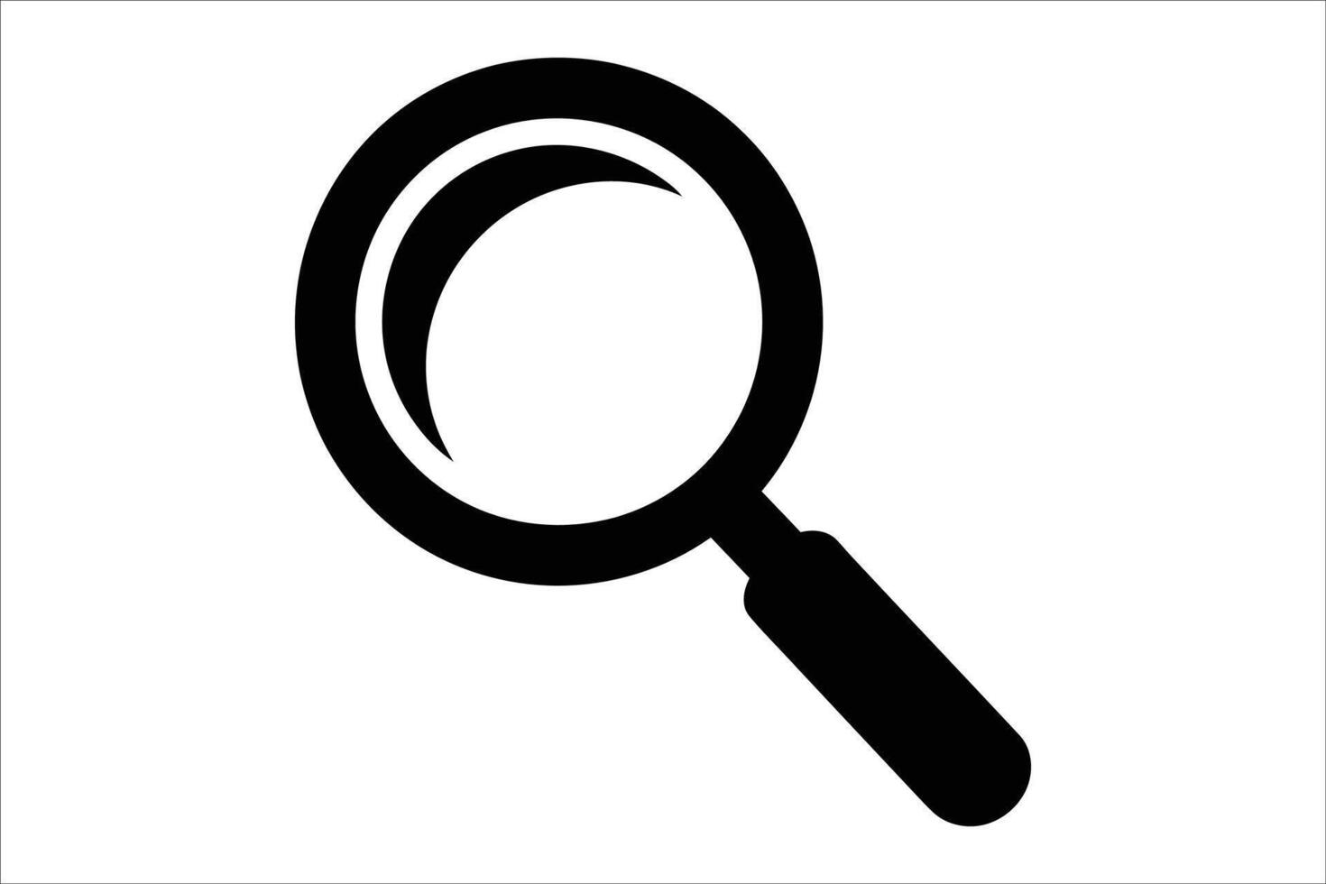 Magnifying Glass Icon Search and Zoom Symbol. vector
