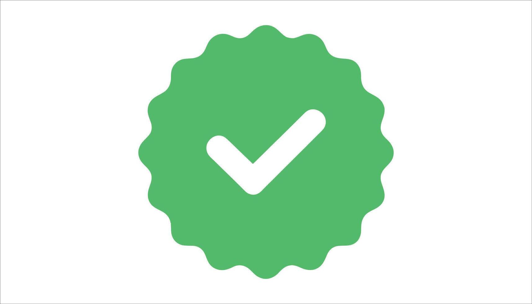 Verified Check Mark Badge Icon Approval and Certification Symbol vector