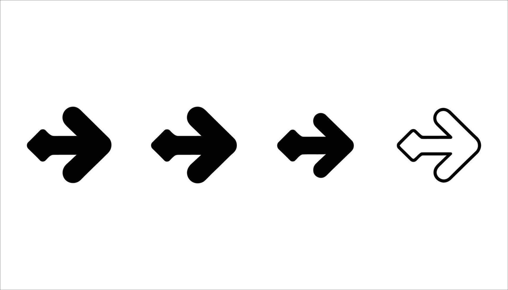 Arrow Icon Set. Direction, Navigation, and Movement Symbols vector