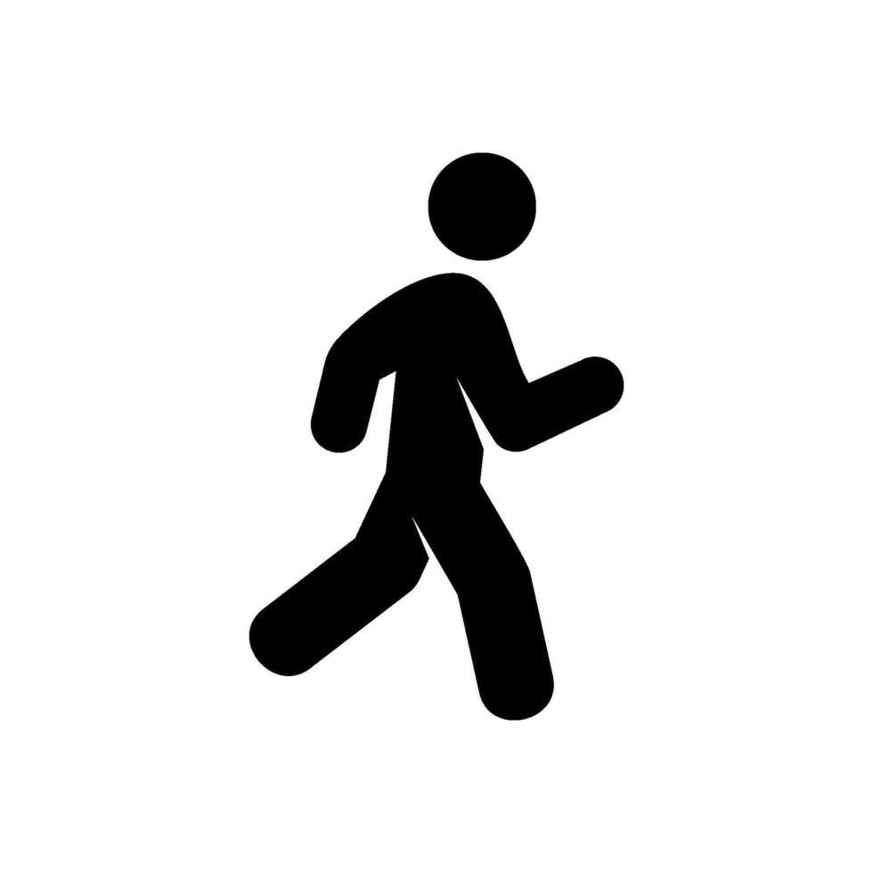 A person walking or walk sign flat icon for apps and websites vector