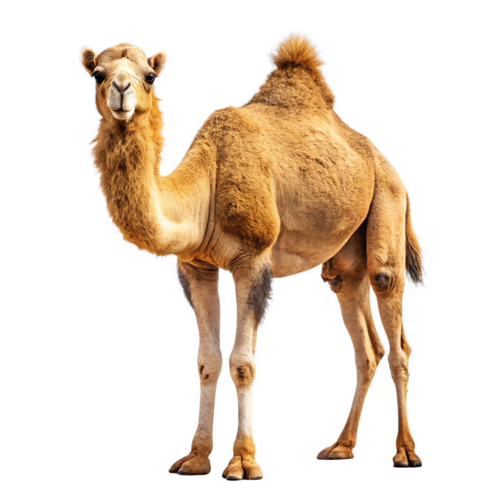 3d camel is isolated on transparent background png