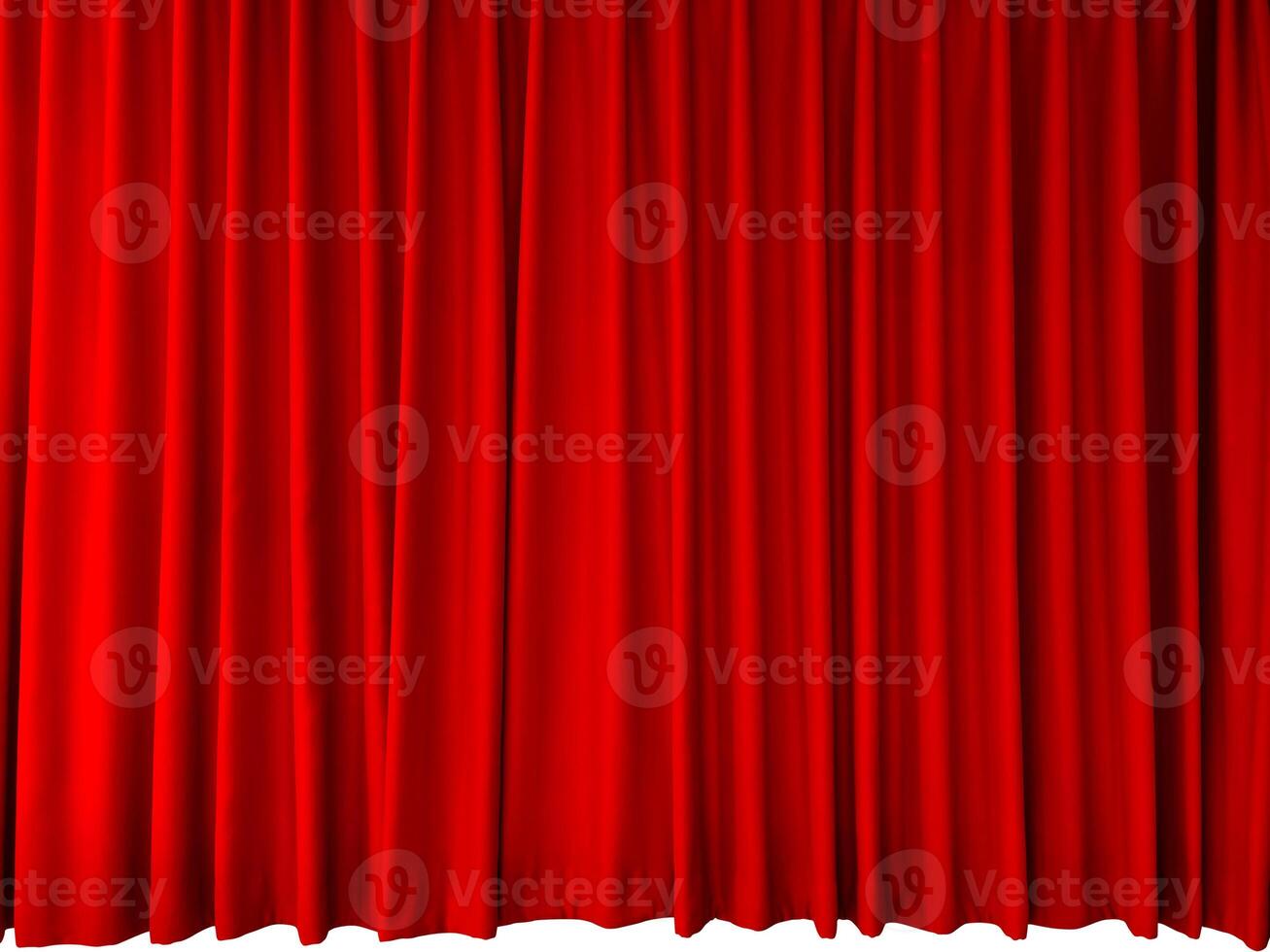 Bright red curtains make a background. photo