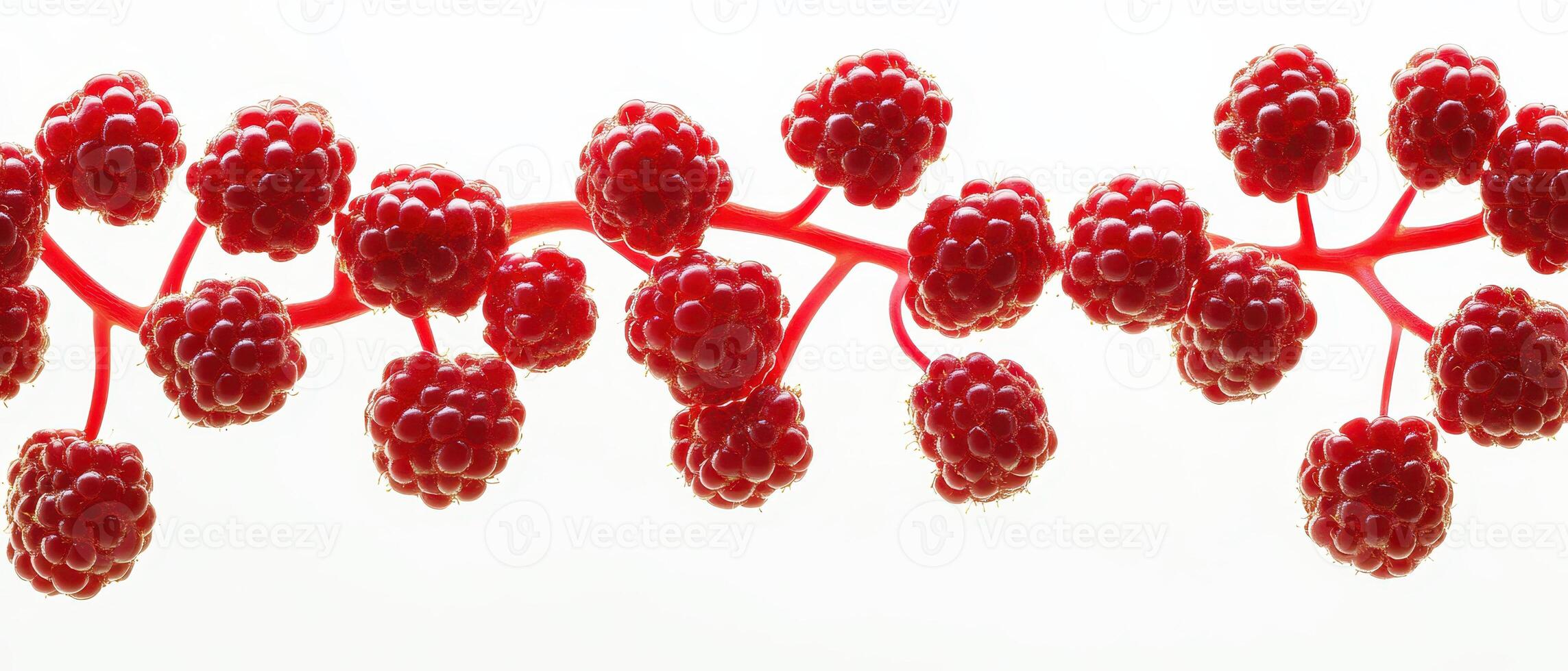 A bunch of red berries on a white background photo