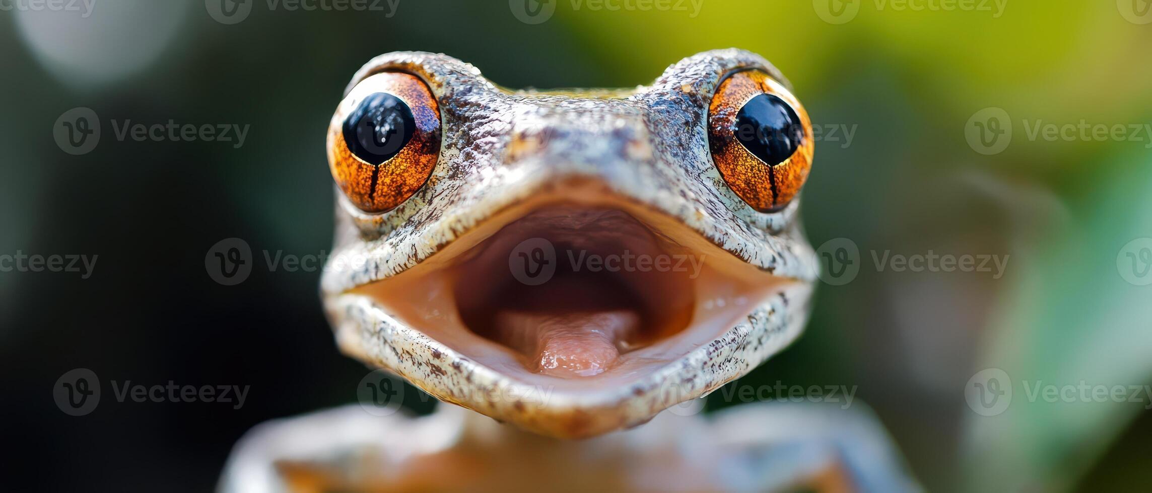 A close up of a lizard with its mouth open photo