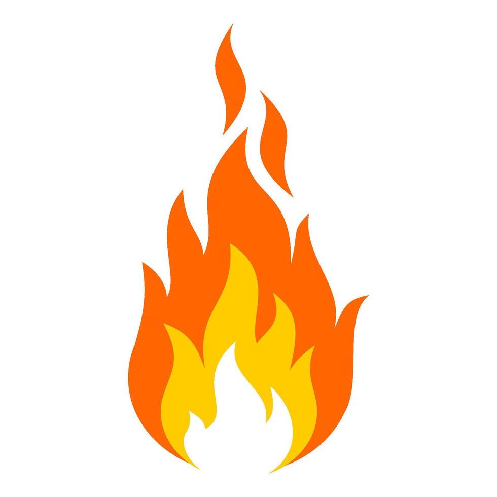 fire bonfire emoji icon vector
