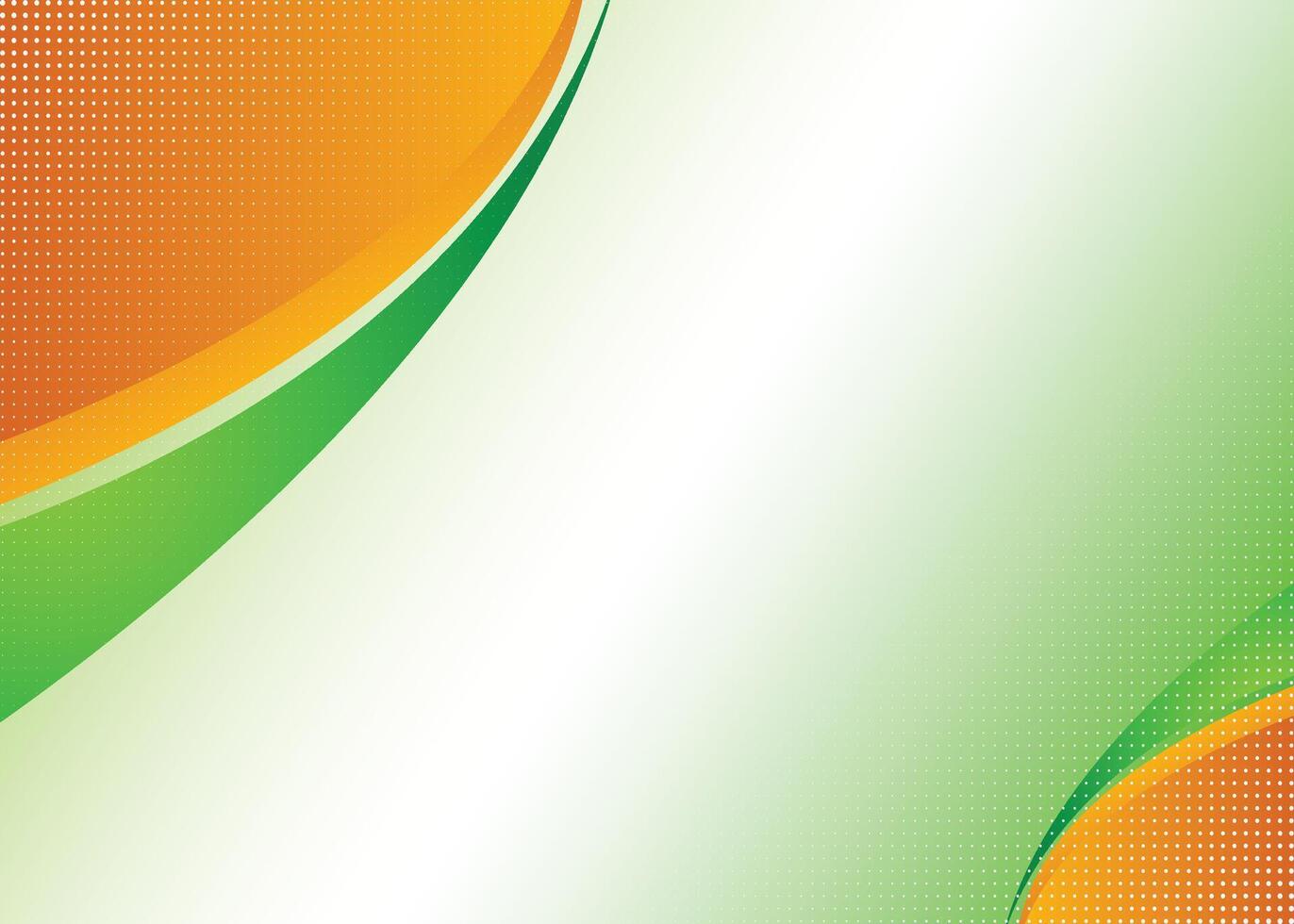 green and white background with orange shape vector