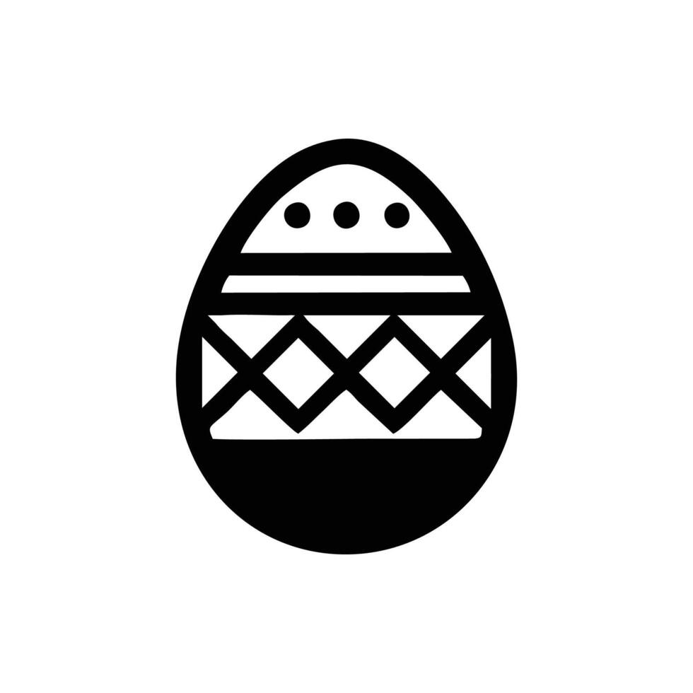 Easter egg icon isolated on white background vector