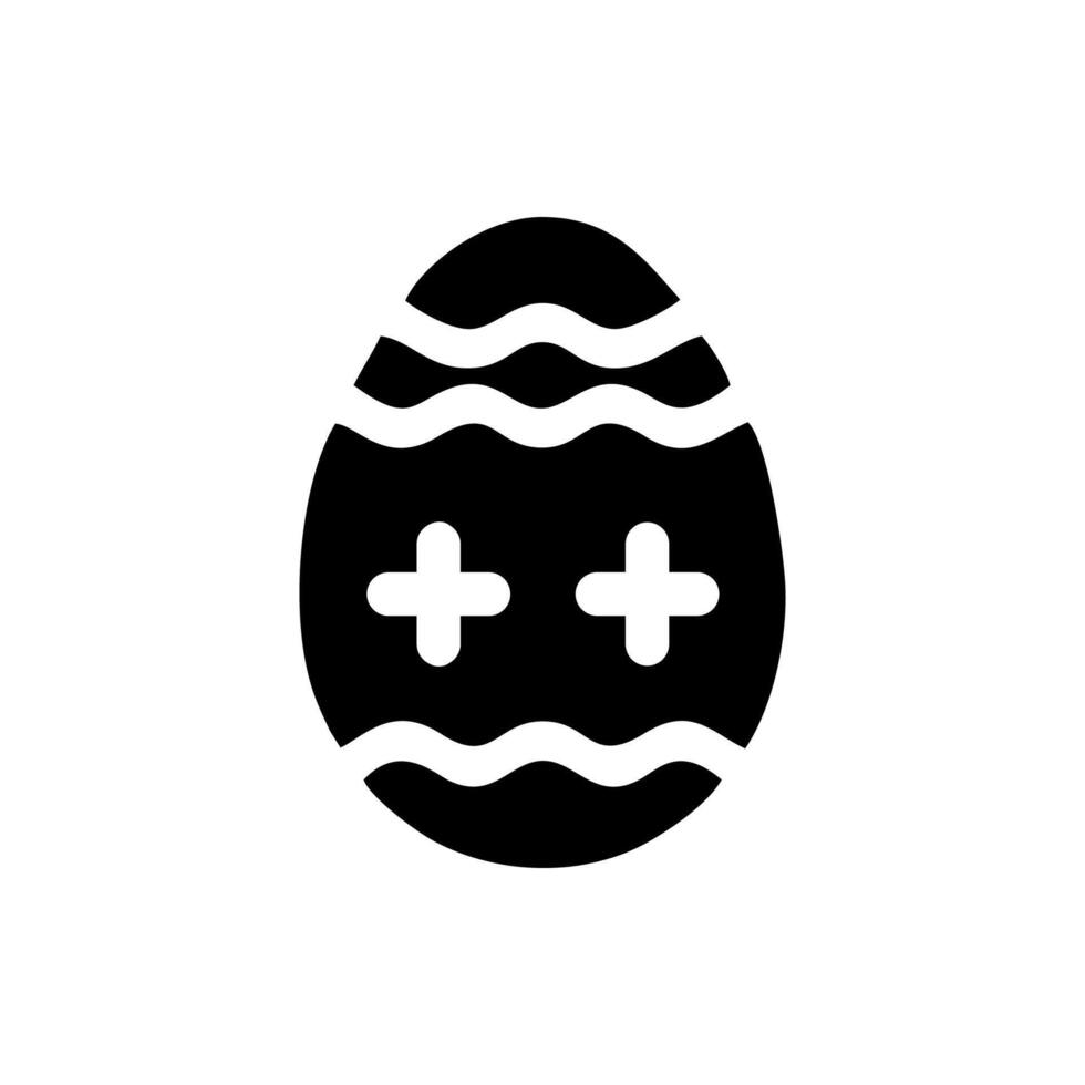 Easter egg icon isolated on white background vector