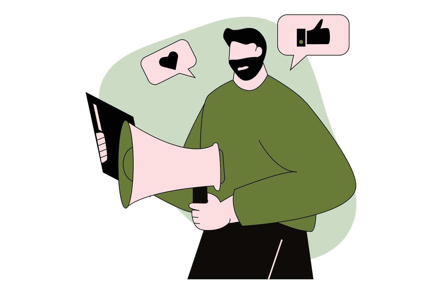 Social digital Digital marketer advertising analyze business vector