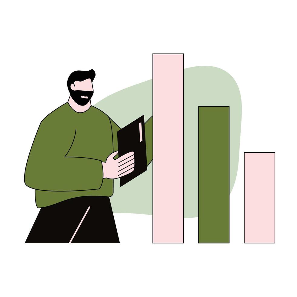 Infographic marketing from market analysis data vector
