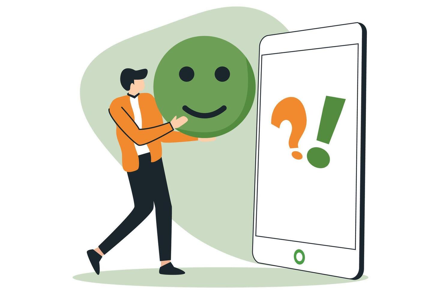 Good feedback for answering questions mark vector