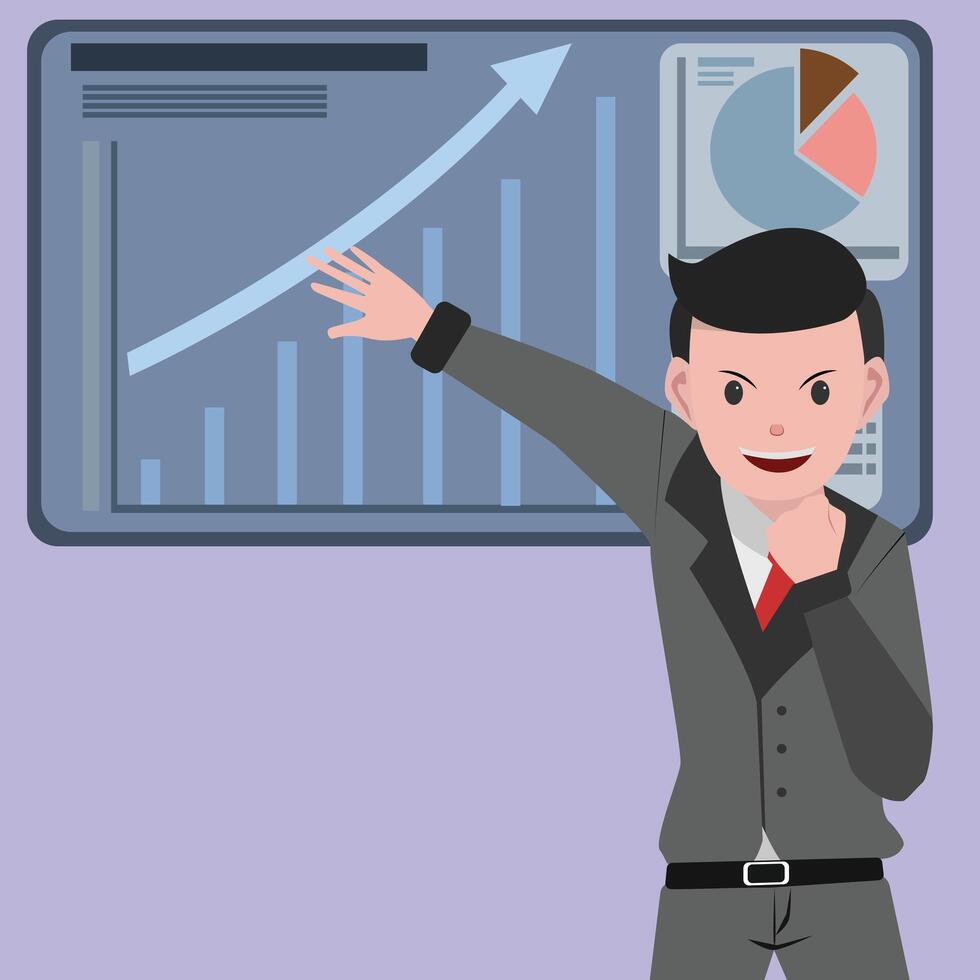 Achieving Business Success Strategic Growth, Financial Planning, and Market Expansion. vector