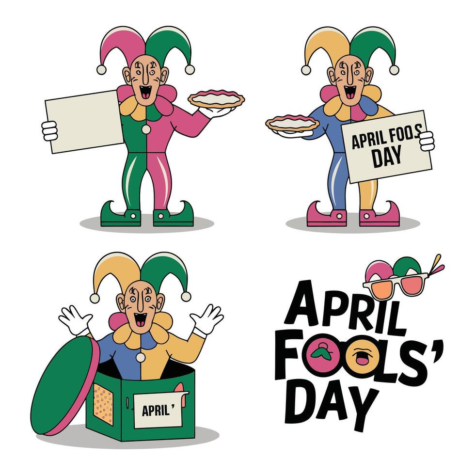 Jolly Jester April Fools' Day Fun in Playful vector