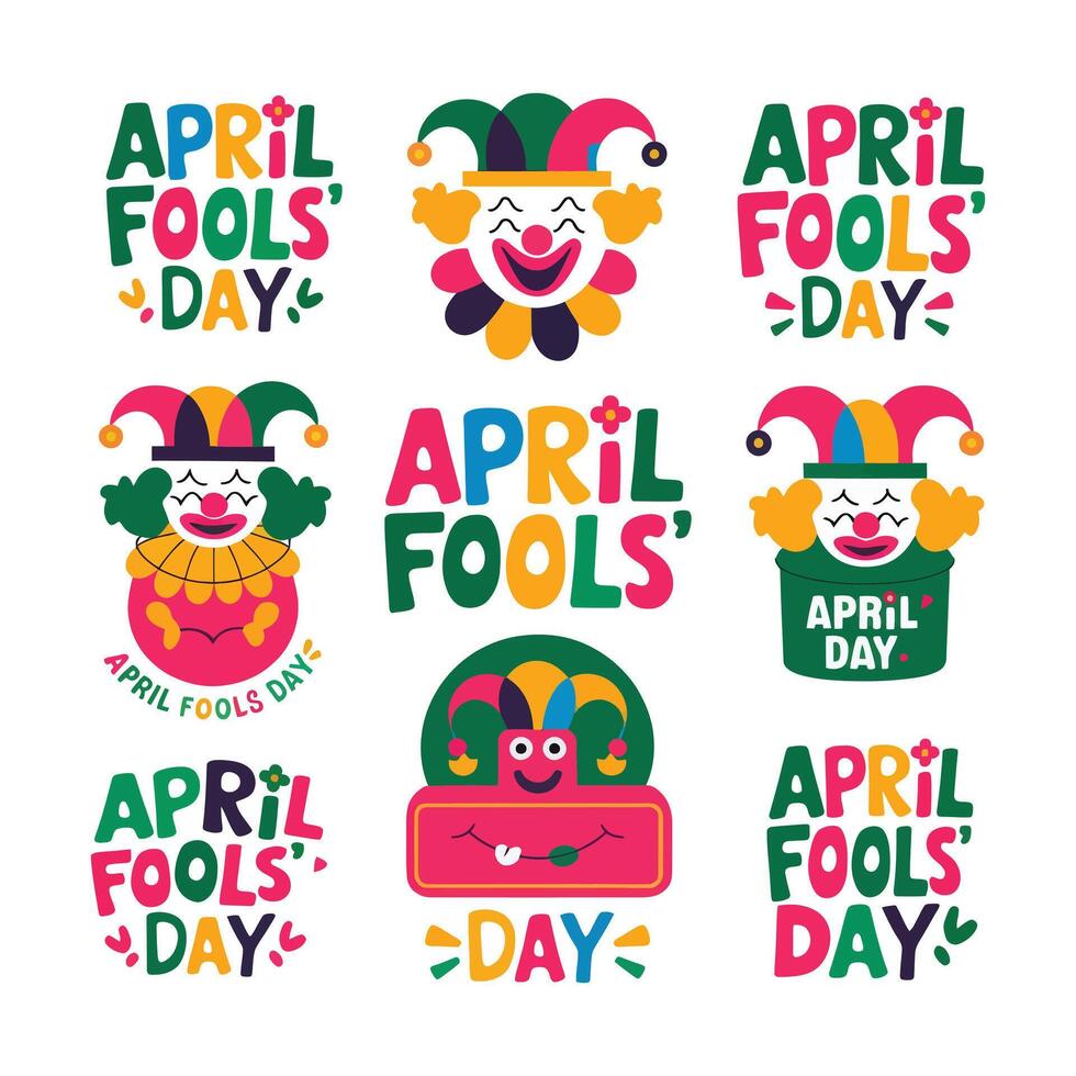 Fool's Fest Playful Clipart Collection for April Fools' Day Fun vector