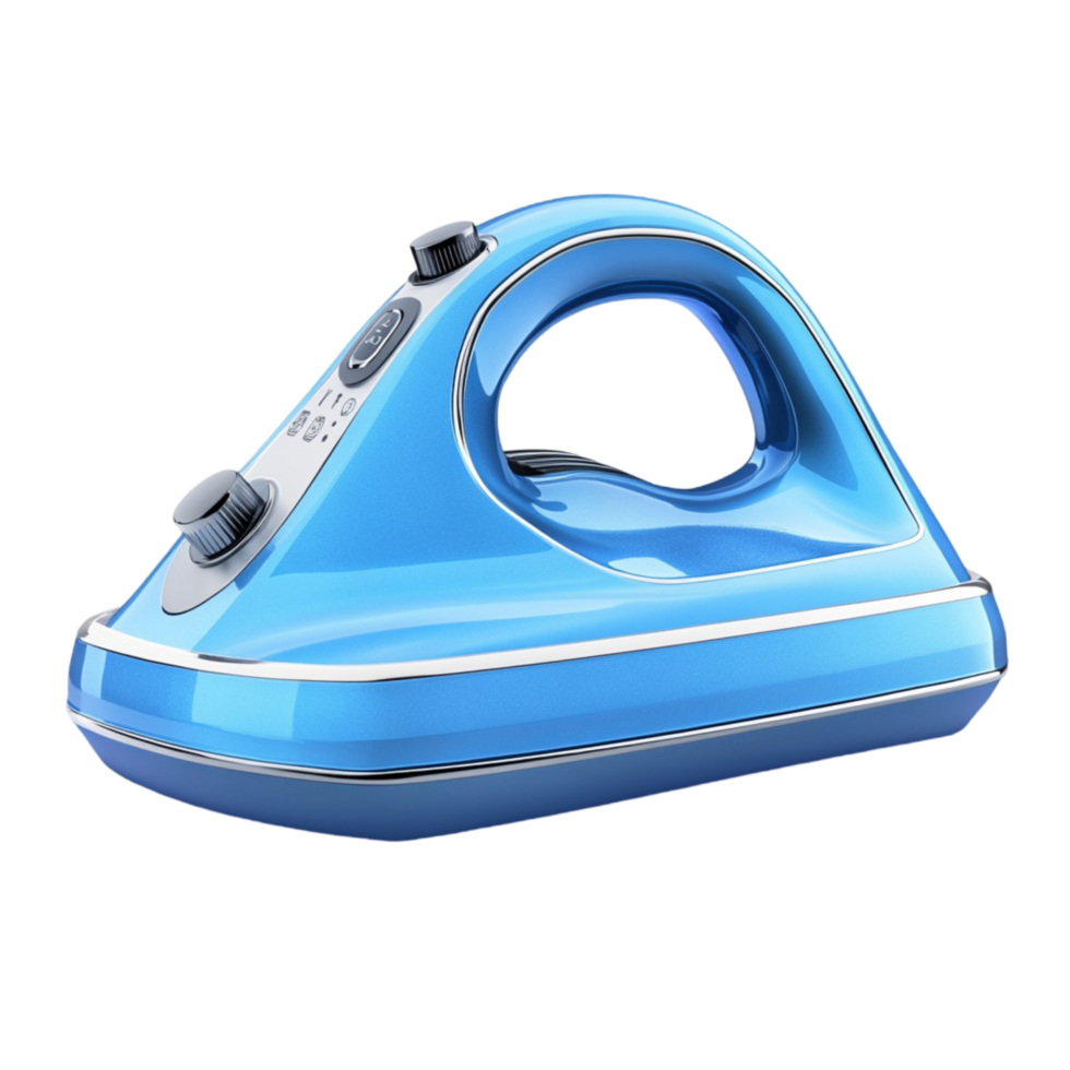 A blue steam iron png