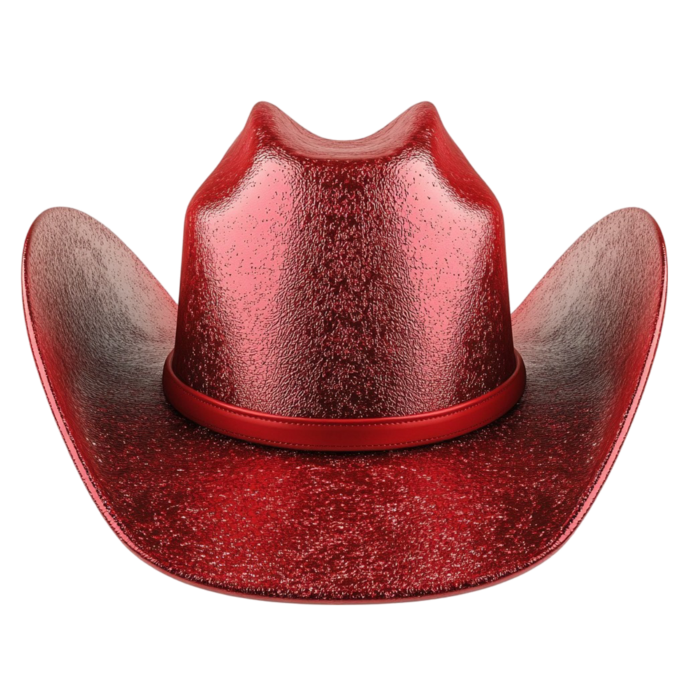Red cowboy hat on transparent png