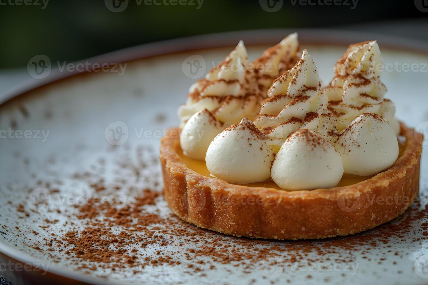 Pumpkin tart with golden flaky crust and smooth spiced custard, perfect for autumn celebrations. photo