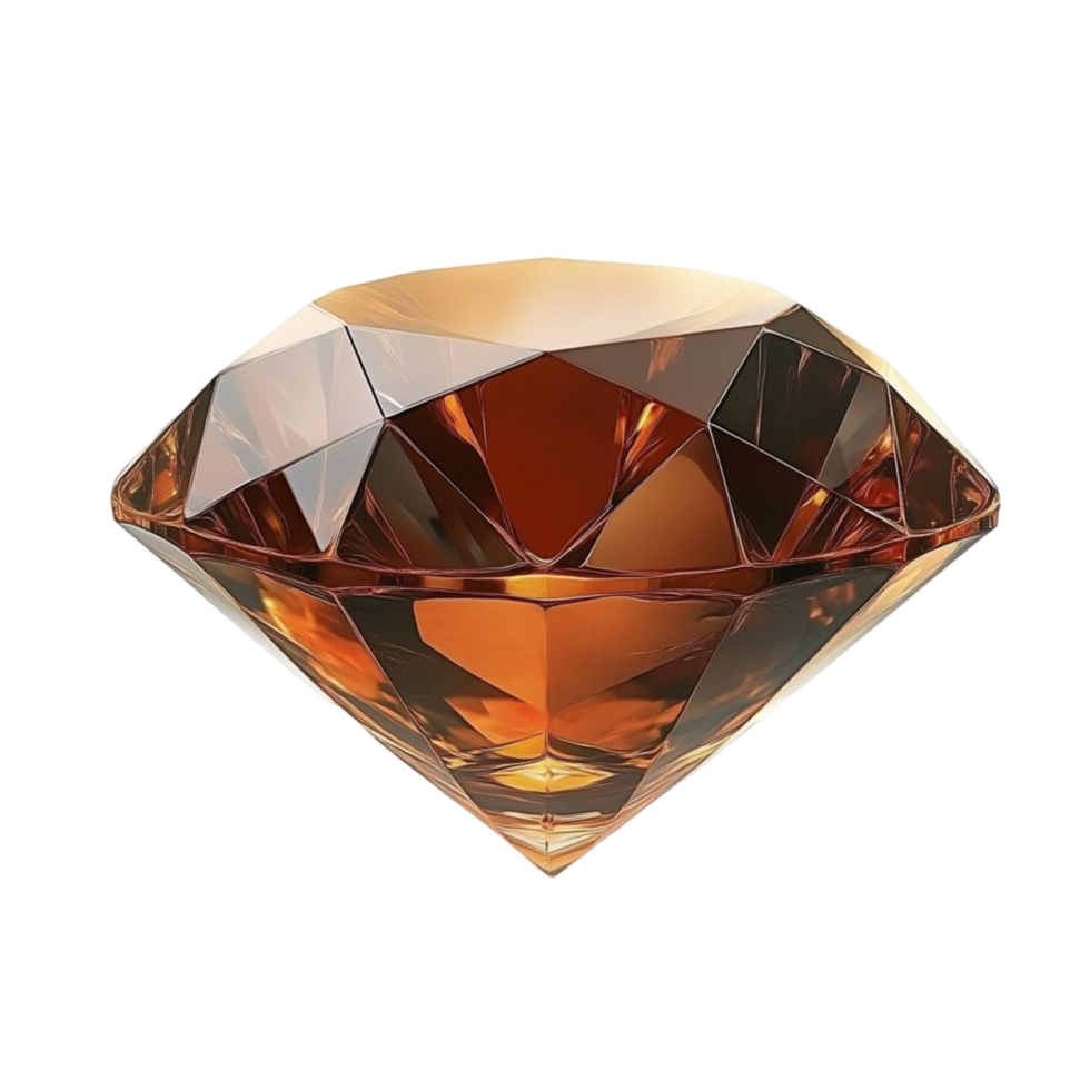 Brilliantly Cut Diamond With Sparkling Facets Isolated On A Transparent Background png