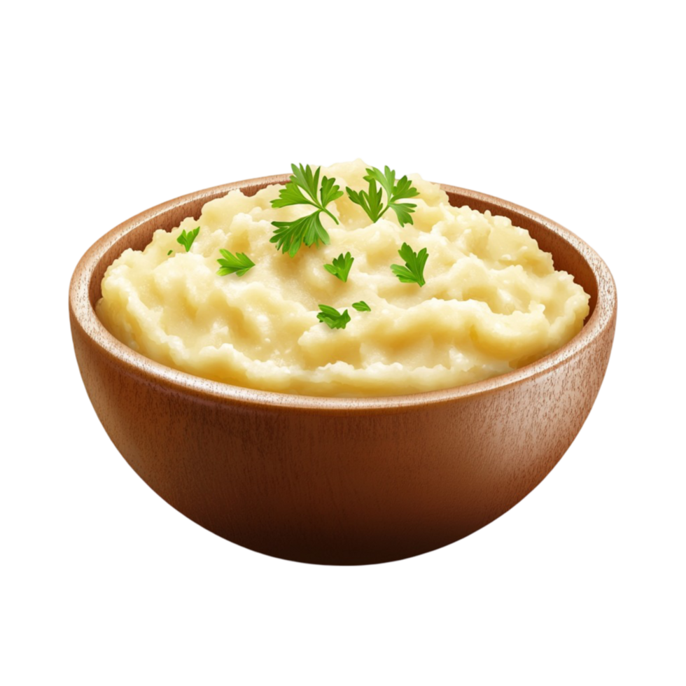 Mashed potatoes in a bowl png