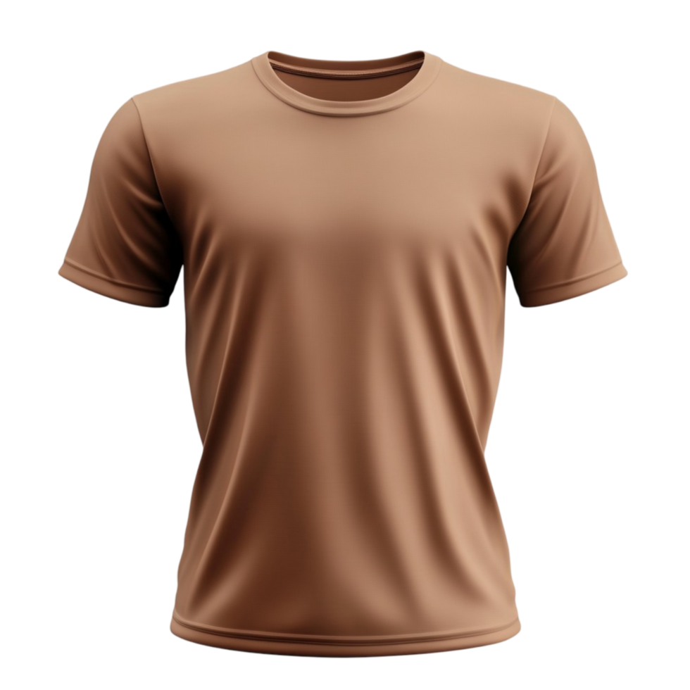 Classic Brown Cotton T-Shirt With A Simple And Stylish Look On A Transparent Background png