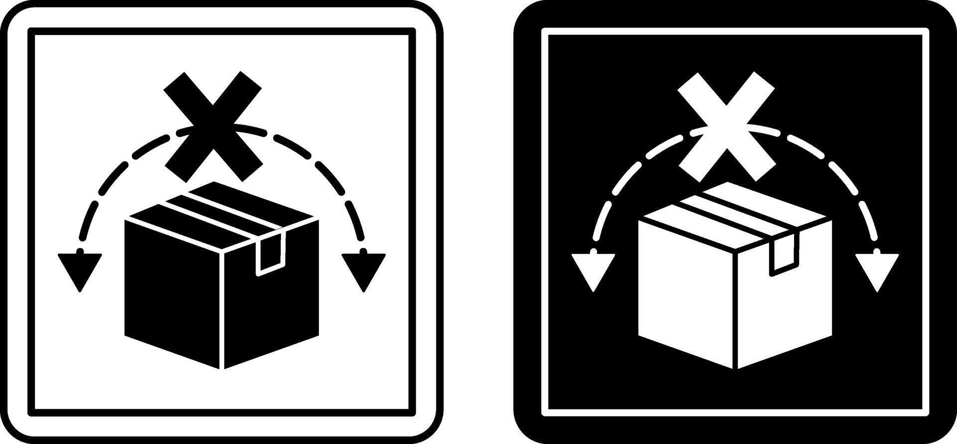 Do Not Roll Signs. Cardboard Packaging Labels. Black and White Icons. Logistics, Shipping. Warning Symbol, Handle With Care vector