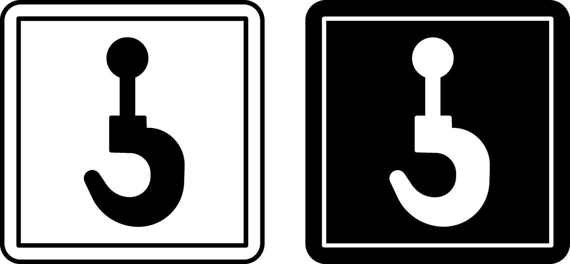 Use Hooks Signs. Labels for Cardboard Packaging. Black and White Icons. Logistics, Delivery. Warning Symbol, Handle with Care vector