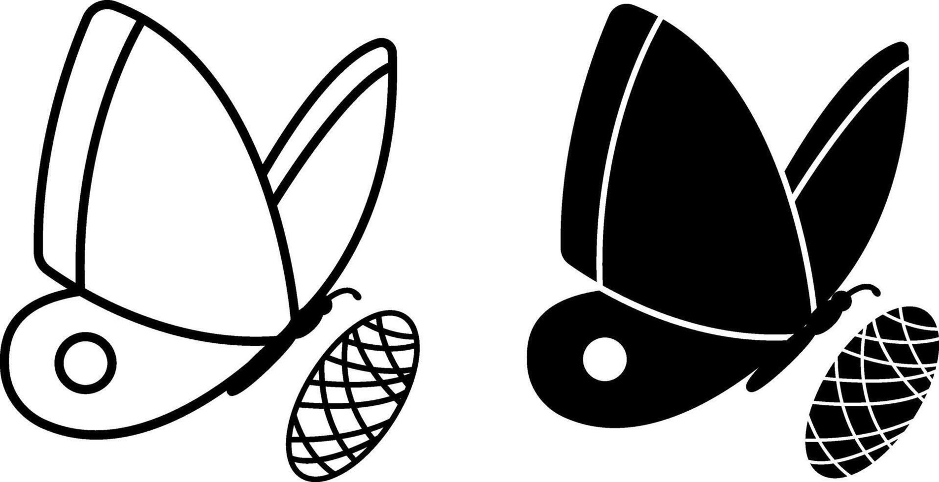Silk Icons. Black and White Illustration. Silkworm Butterfly and Cocoon. Natural Fabric. Material Characteristics Concept vector