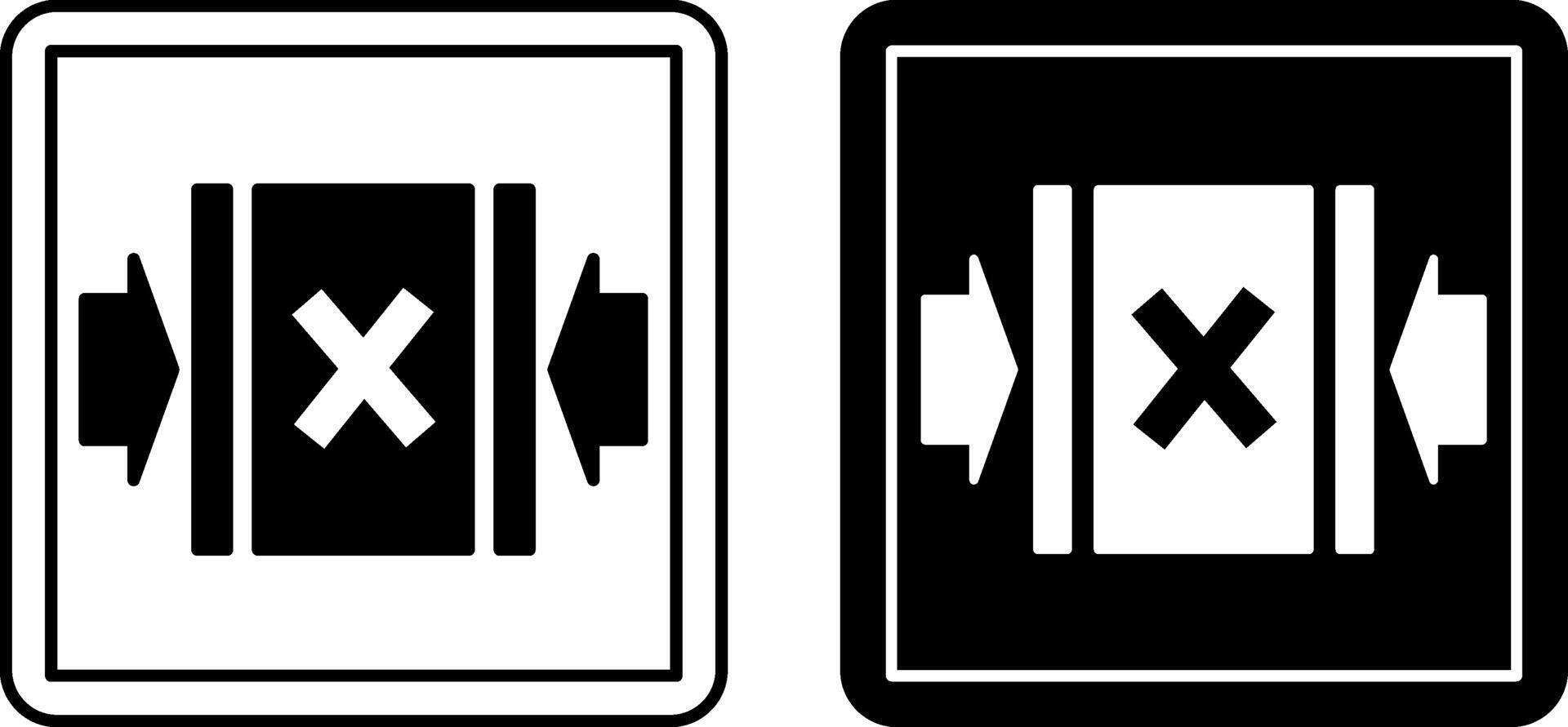 No Clamp Here Signs. Labels for Cardboard Packaging. Black and White Icons. Logistics, Delivery. Warning Symbol, Handle with Care vector