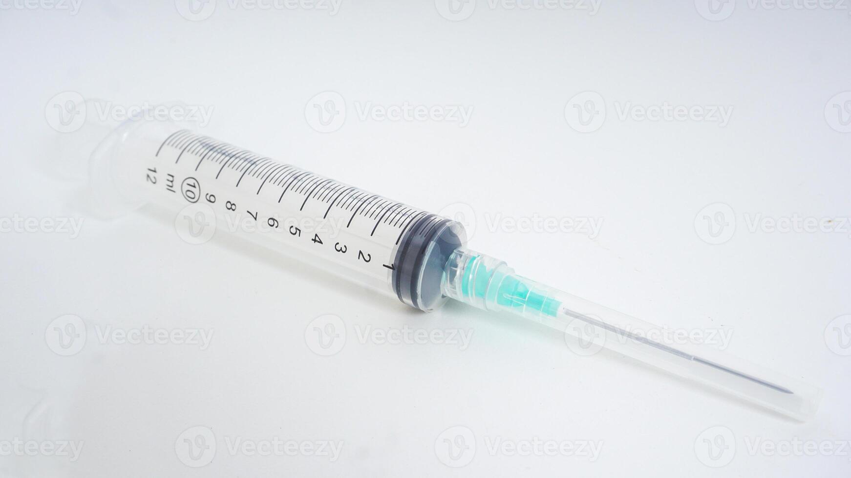 Syringe for Medical Concept on White Background photo