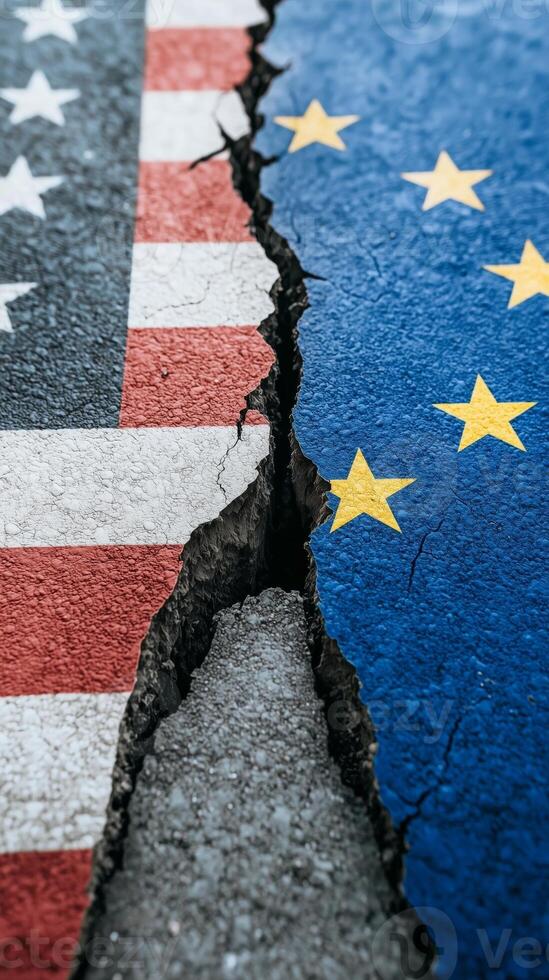 Divided Nations. USA and EU photo