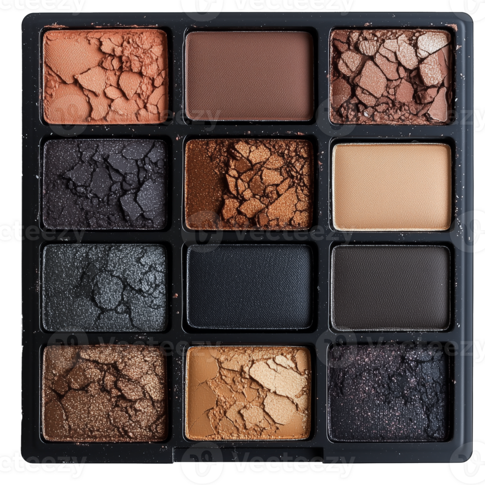 Eye Shadow Palette Featuring a Variety of Textured Shades for Versatile Makeup Looks png