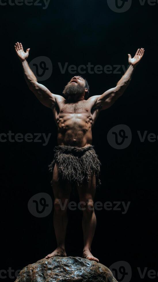 Primal Man in Dark Space photo